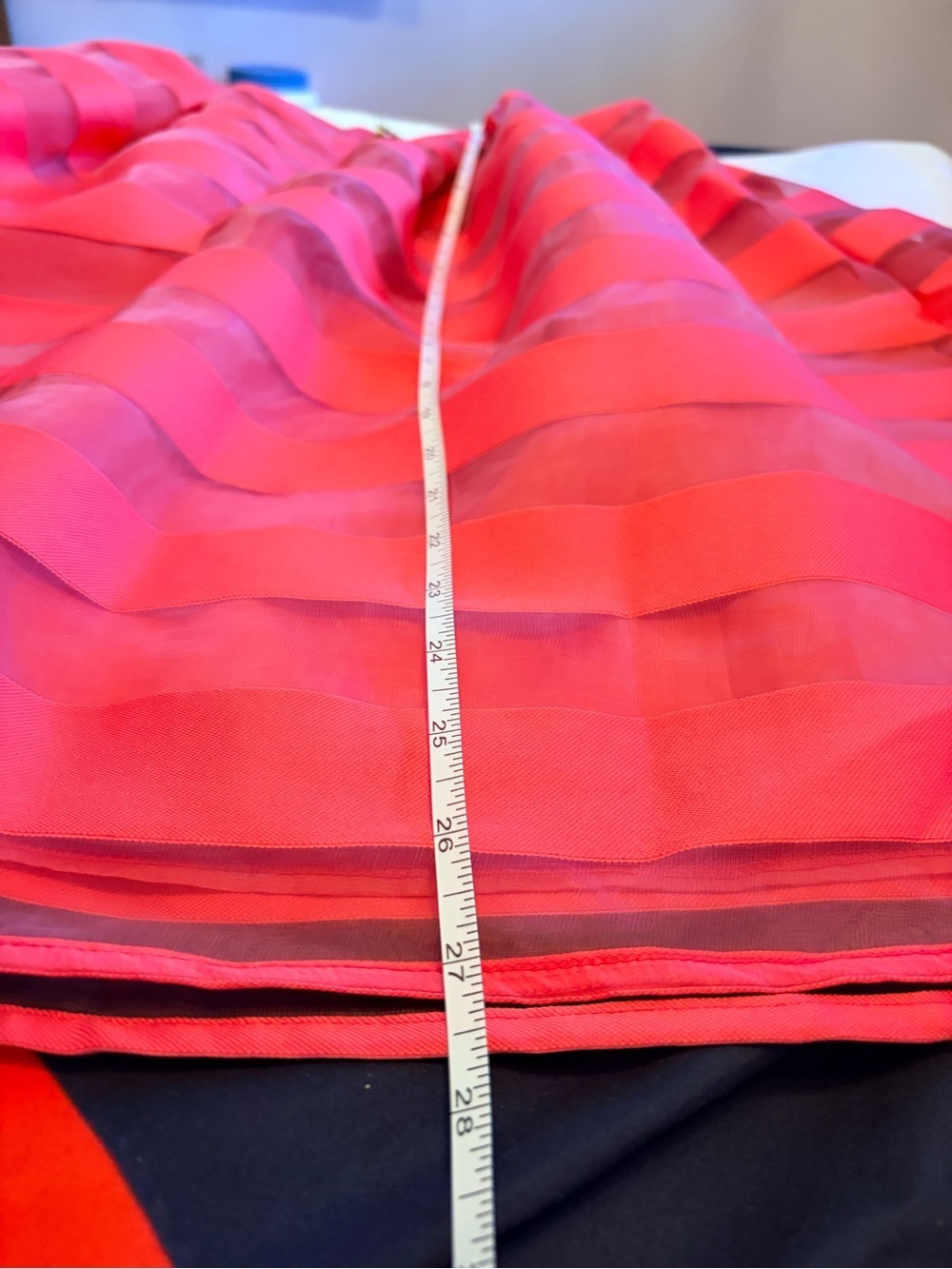 Closet London Fuchsia Striped A-Line Skirt - Picture 5 of 8